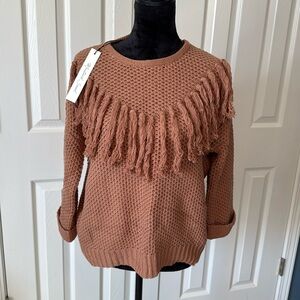 Mustard Seed sweater size medium color Black brown
